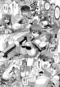 魔弾姉妹に狙われ囚われてしまう女戦士の姫…後ろからおっぱい揉みや手マンをされうまく切り抜け魔力がなくなってしまうと彼のチンポをフェラやパイズリしてザーメンまみれで魔力注入【時丸佳久：魔弾の姉妹】