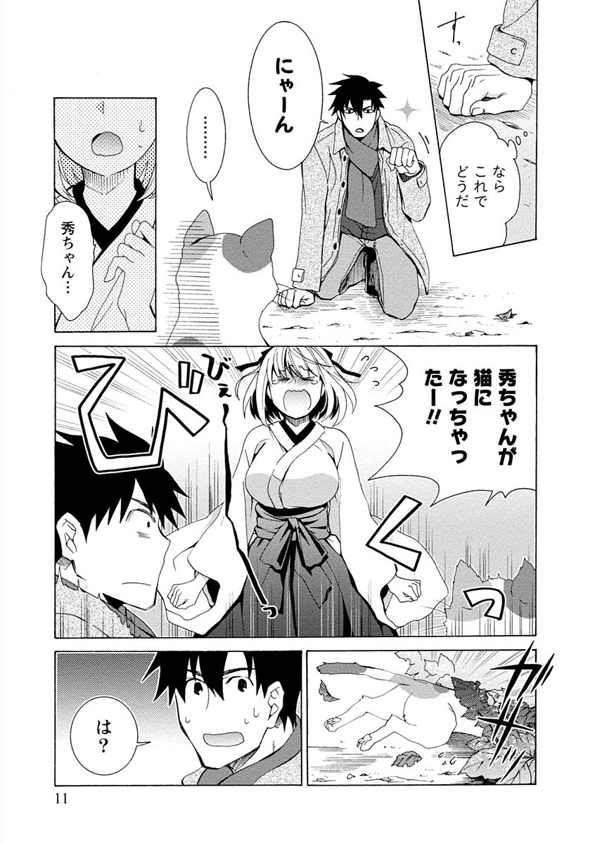 【エロ漫画】男が巫女の妹のようにかわいがっている巨乳美少女が泥酔してエロい雰囲気になってしまったため押し倒して中出ししてしまう【浅葱洋：オレの可愛いニャン巫女】