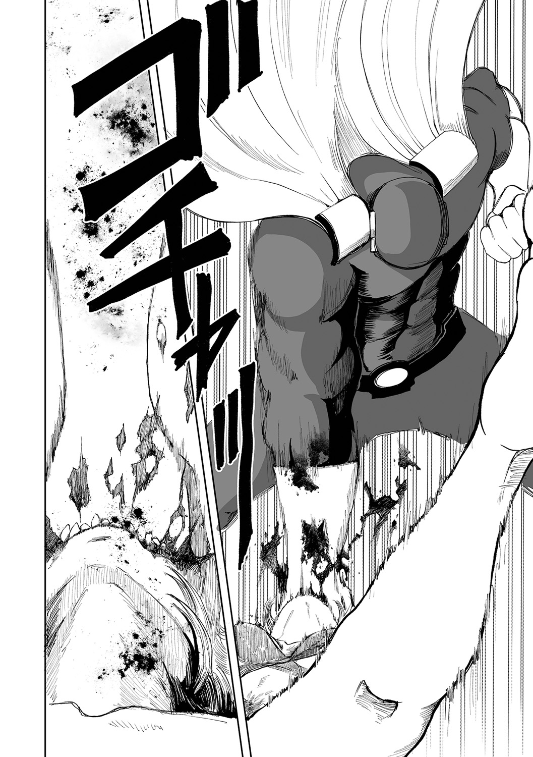 【エロ漫画】突然現れたヒーローにボコボコにやられてしまう3人の怪人お姉さん…あまりにも強すぎて容赦なく内蔵をえぐられて吊るされて燃やされてしまう【阪本KAFKA：正義の爆炎 ジャスティスレッド】 6ページ